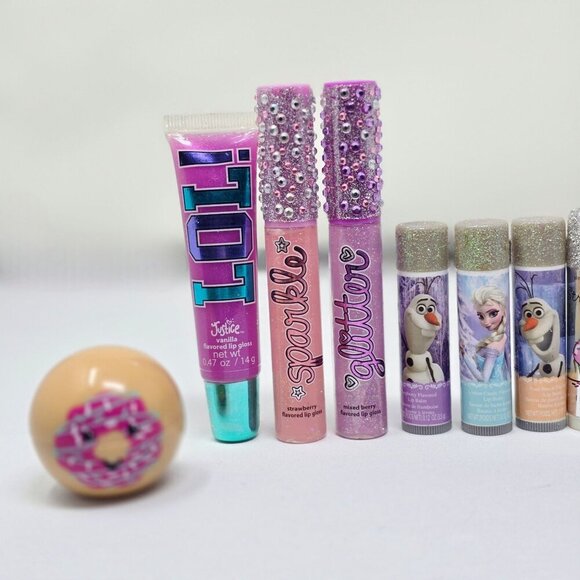 Lip Gloss ✦ Lip Balm Collection ✦ 14 Assorted Tubes & Pods Kids Glitter Set - Picture 5 of 7